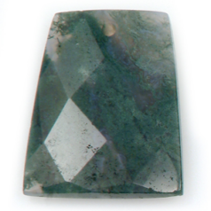 40x50mm Pendant Faceted - Moss Agate