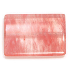 Bead/Pendant, Cherry Quartz is a Glass, 25x35mm Rectangle Wedge