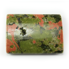 Pendants, Gemstones, 25x35mm Rectangle Wedge, Unachite