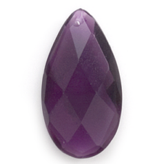 15x28mm Pendant Faceted - Synthetic Amethyst
