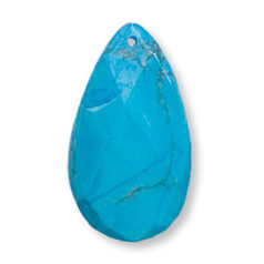 15x28mm Pendant Faceted - Blue Howlite