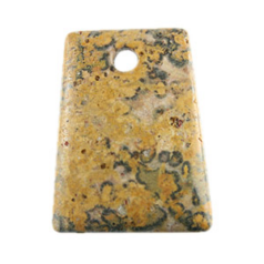 Pendants, Leopard skin Jasper Gemstones, 30x40mm Trapezoid