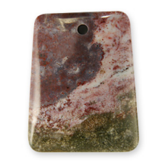 Pendants, Ocean Jasper Gemstones, 30x40mm Trapezoid