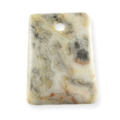 Pendants, Crazy Lace Agate Gemstone, 40x50mm Trapezoid