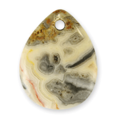 Pendants, Crazy Lace Agate Gemstone, 35x45mm Teardrop Shape