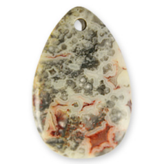 Pendants, Crazy Lace Agate Gemstone, 35x55mm Teardrop Shape