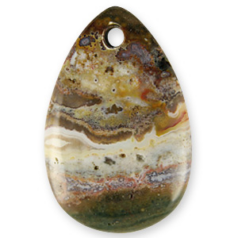 Pendants, Ocean Jasper Gemstones,  35x55mm Teardrop Shape