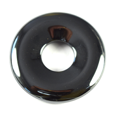 Pendant, Gemstone, Donut 35mm, Hematite