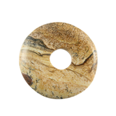 Pendants, Gemstone, Donut 30mm,  Picture Jasper