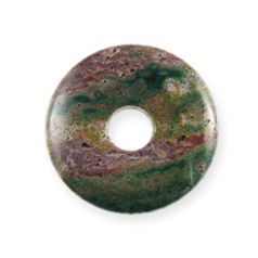 Pendants, Gemstone, Donut 30mm, Ocean Jasper