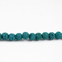 Bead,  Green Lava Stone, 6mm Round