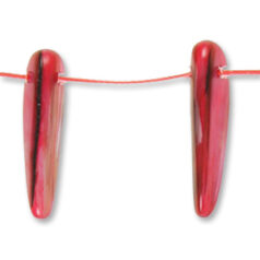 5x30mm Stick - Rose Red Dyed Shell