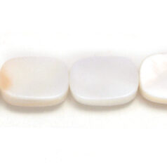 Bead, River Shell, 14x10mm Flat Rectangle - Natural. Sold per 16-inch Strand
