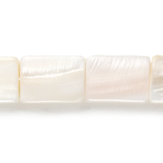 20x15mm Flat Rectangle - White River Shell