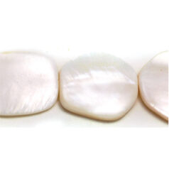 Bead, River Shell, 20mm Flat Irregular - Natural. Sold per 16-inch Strand