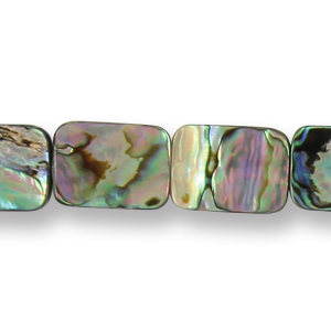 Bead, Abalone Shell, 18X13mm Flat Rectangle. Sold per 16-inch Strand