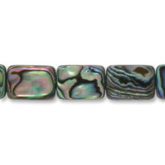 14x10mm Flat Rectangle - Abalone