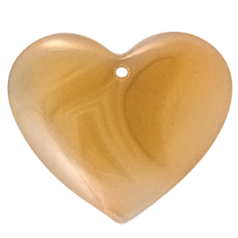24mm Heart Pendant - Mixed Agate(Various Colours)