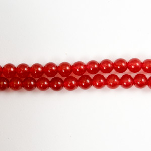 6mm Round - Red Jade