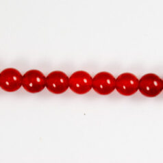 8mm Round - Red Jade