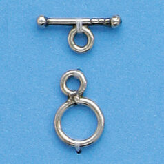 Bali Silver .925  9mm  Plain Toggle Clasp(hole size:2.6mm)