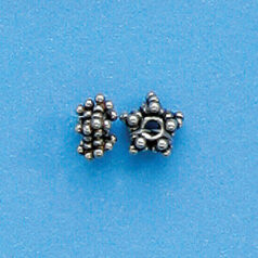 Bali Silver .925 4x6mm Heishi bead (hole size 1.7mm)