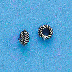 Bali Silver .925 3x5mm Spacer bead w/large hole (hole size 2.5mm)