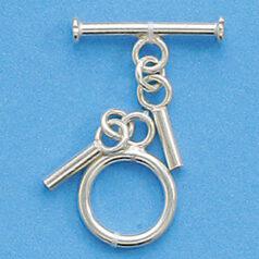 Bali Silver .925 13mm Plain Toggle Clasp(hole size:2.2mm)