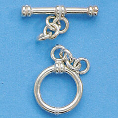 Bali Silver .925 13mm Plain Toggle Clasp(hole size:2.8mm)