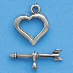 Toggle Clasp, Bali Silver 15mm