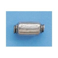 Bead, Bali Silver .925, 14x8mm, Tube bead  (hole size 2.3mm)