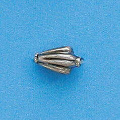 Bali Silver .925 8x5mm Flat Scalloped bead(hole size:1.2mm, thickness:4mm)