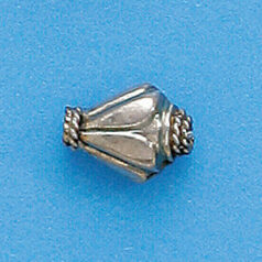 Bali Silver .925 12x9mm Flat Scalloped bead(hole size:1.4mm, thickness:6mm)
