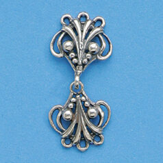 Bali Silver .925 17x15mm Clasp w/3 hole connector(hole size:1.85mm)