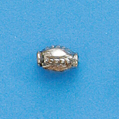 Bead, Bali Silver .925, 9x6mm, Tube Bead  (hole size 1.5mm)