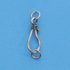 Bali Silver .925 18mm Hook Clasp w/6mm jumpring(thickness:2mm)