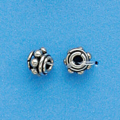 Bali Silver - Bead 4x6mm(hole size 1.7mm)