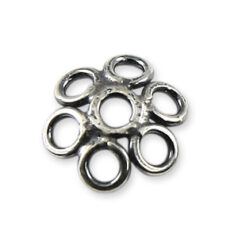 Bali Silver - Bead Cap 2x8x8mm(hole size 1.5mm)