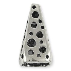 Sterling - Cone End Perforated Pyramid 17x9mm