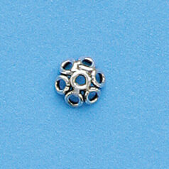 Sterling - 7x2.5mm Bead Cap