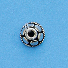 Sterling - 4x9mm Bead Cap