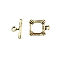 Sterling - Toggle Clasp Small Square 10x10mm