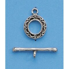 Sterling - Toggle Clasp Fancy 13mm