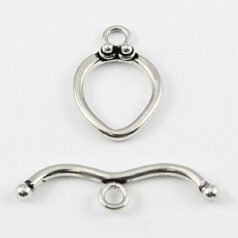 Sterling - Toggle Clasp Drop Shape 15mm