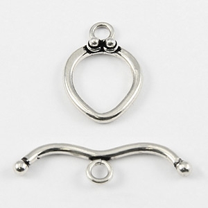 Sterling - Toggle Clasp Drop Shape 15mm