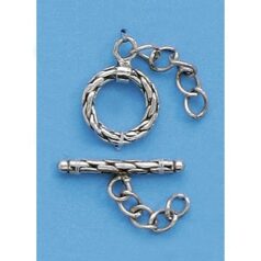 Sterling - Toggle Clasp 13mm w/chain