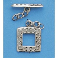Sterling - Toggle Clasp 16mm Square
