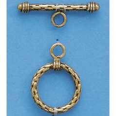 Sterling - Toggle Clasp 17mm Ant.Gold Polish