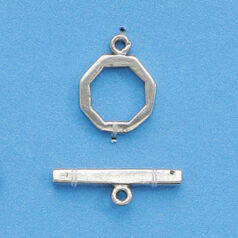 Sterling - Toggle Clasp 13mm Octagon