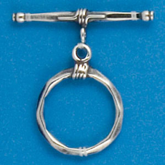 Sterling - 18mm Toggle Clasp Antique